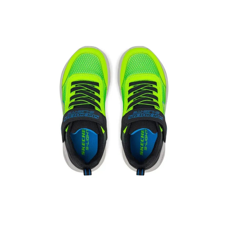SKECHERS KIDS METOR LIGHTS - BLACK/BLUE/LIME