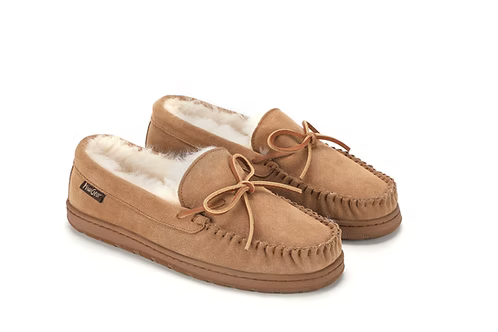 KIWI GEAR MENS TARANAKI SHEEPSKIN SLIPPER - CHESTNUT
