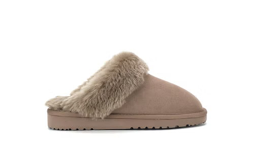 KIWI GEAR WOMENS JULIET SHEEPSKIN SLIPPER - STONE