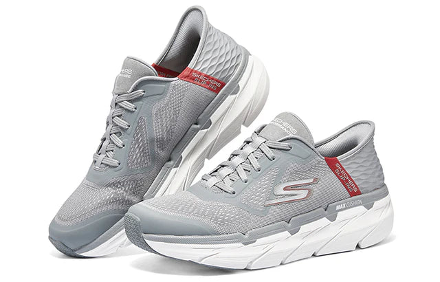 SKECHERS MAX CUSHIONING PREMIER ASCENDANT - GREY/RED