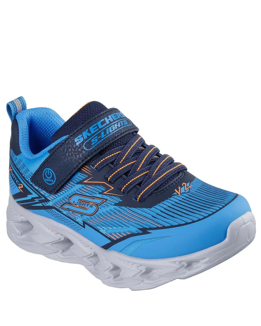 SKECHERS KIDS LIGHTS VORTEX 2.0 VELTROX - BLUE/NAVY