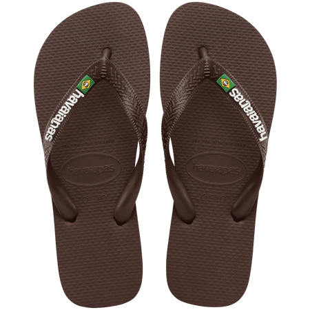 HAVAIANAS BRAZIL LOGO - BROWN