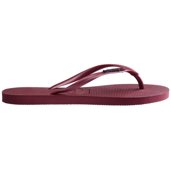 HAVAIANAS SLIM LOGO METALLIC - AMARANTO