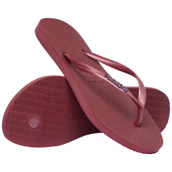 HAVAIANAS SLIM LOGO METALLIC - AMARANTO