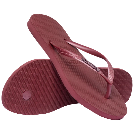 HAVAIANAS SLIM LOGO METALLIC - AMARANTO