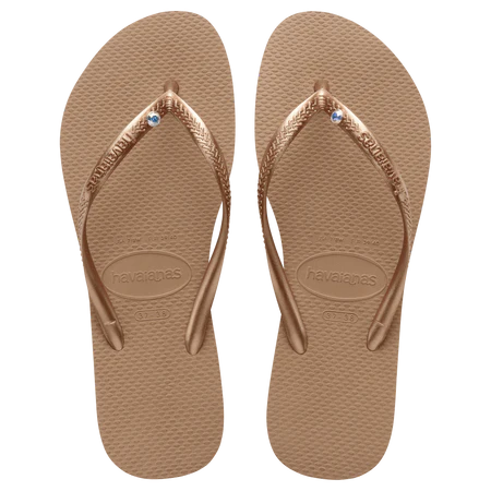 HAVAIANAS SLIM CRYSTAL - ROSE GOLD