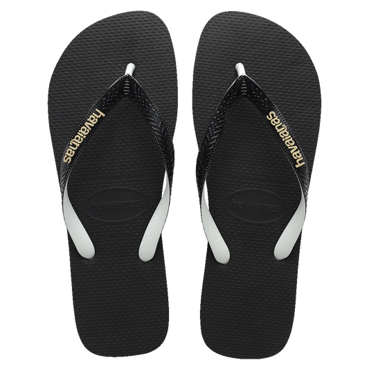 HAVAIANAS TOP RUBBER MIX - BLACK/WHITE