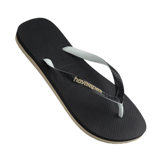 HAVAIANAS TOP RUBBER MIX - BLACK/WHITE
