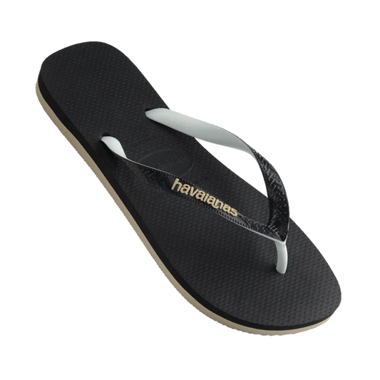 HAVAIANAS TOP RUBBER MIX - BLACK/WHITE