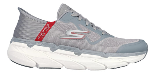 SKECHERS MENS MAX CUSHIONING PREMIER ASCENDANT - GRAY/RED