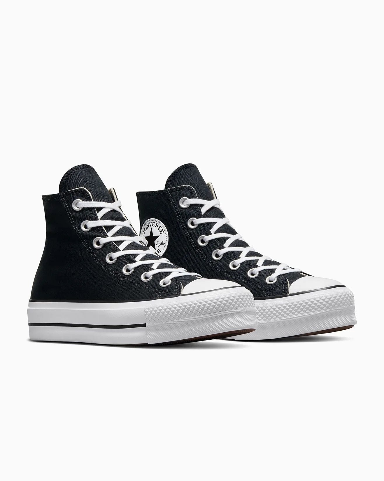 CONVERSE Womens Converse Chuck Taylor All Star Canvas Lift High Top - BLACK/WHITE/WHITE