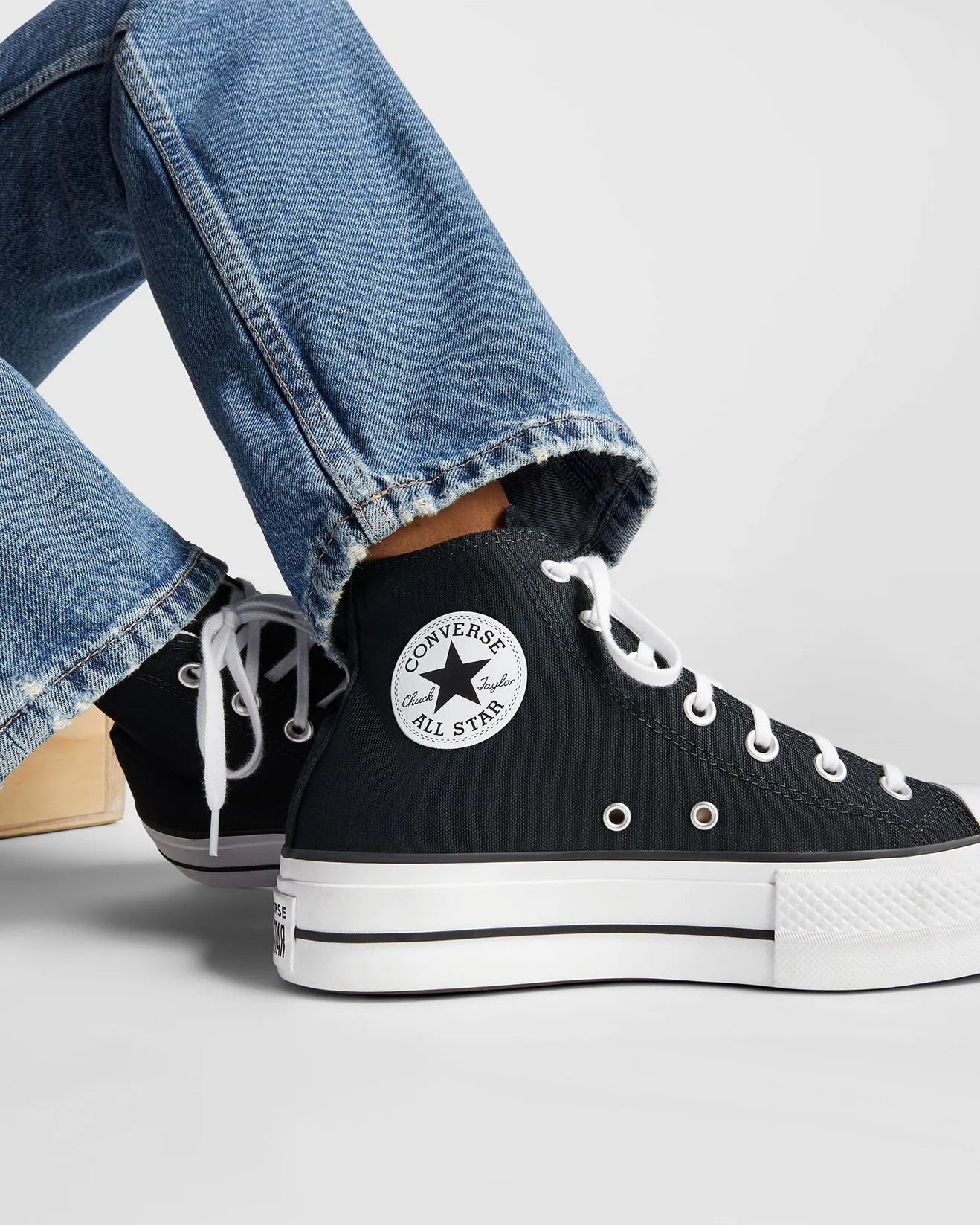 Black and white converse high tops womens sales