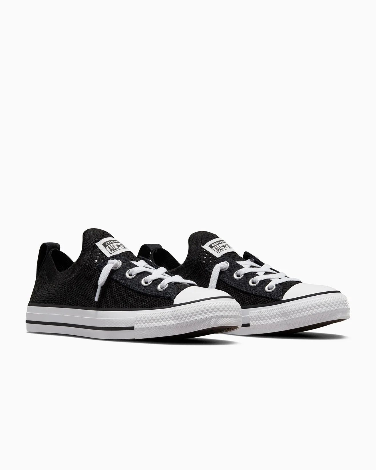 CONVERSE WOMENS Chuck Taylor All Star Shoreline Knit Slip Low Top - Black