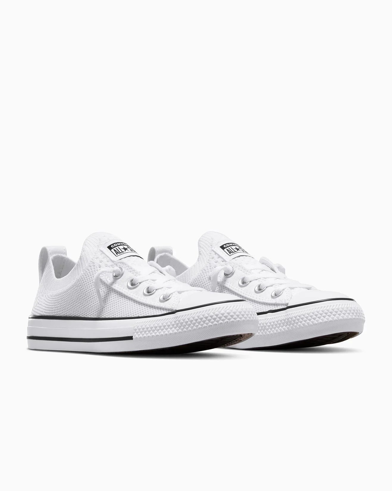 CONVERSE WOMENS Chuck Taylor All Star Shoreline Knit Slip Low Top - White