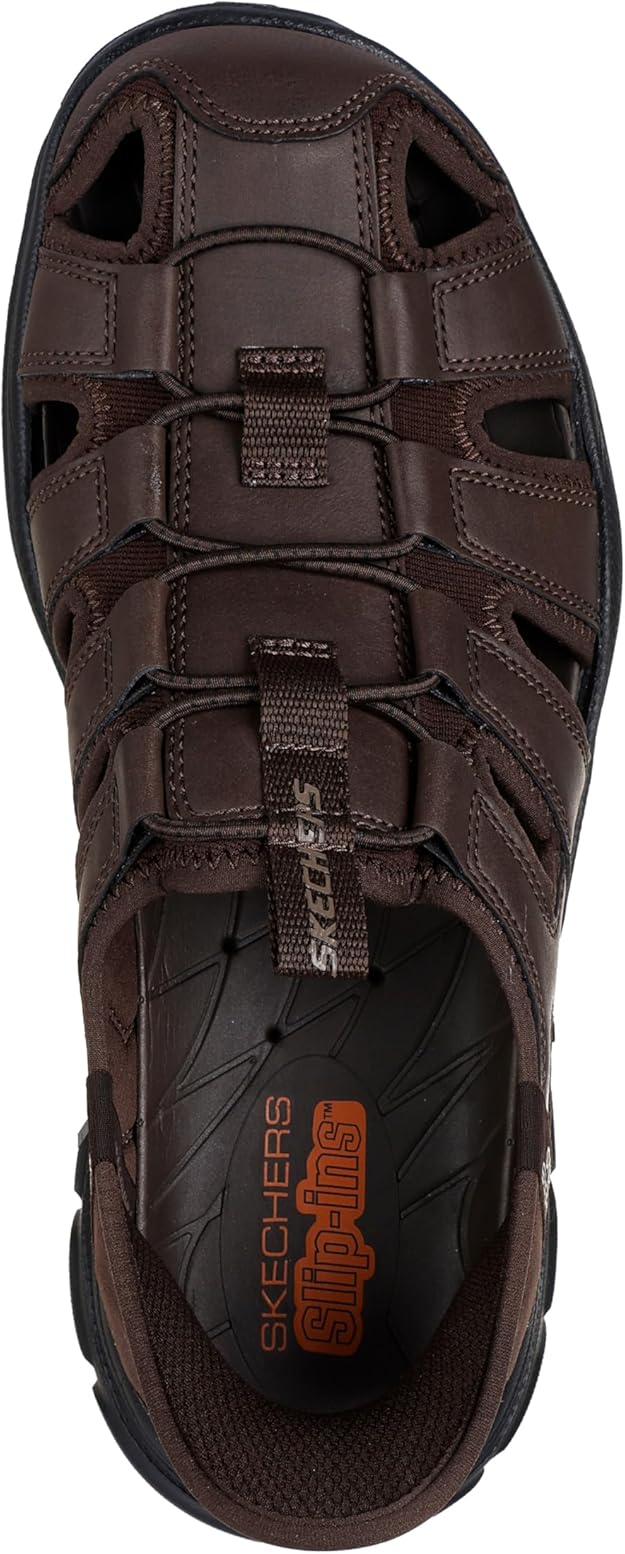 SKECHERS MENS SLIP-INS RELAXED FIT: REVOLTED SS VARTAN - CHOCOLATE