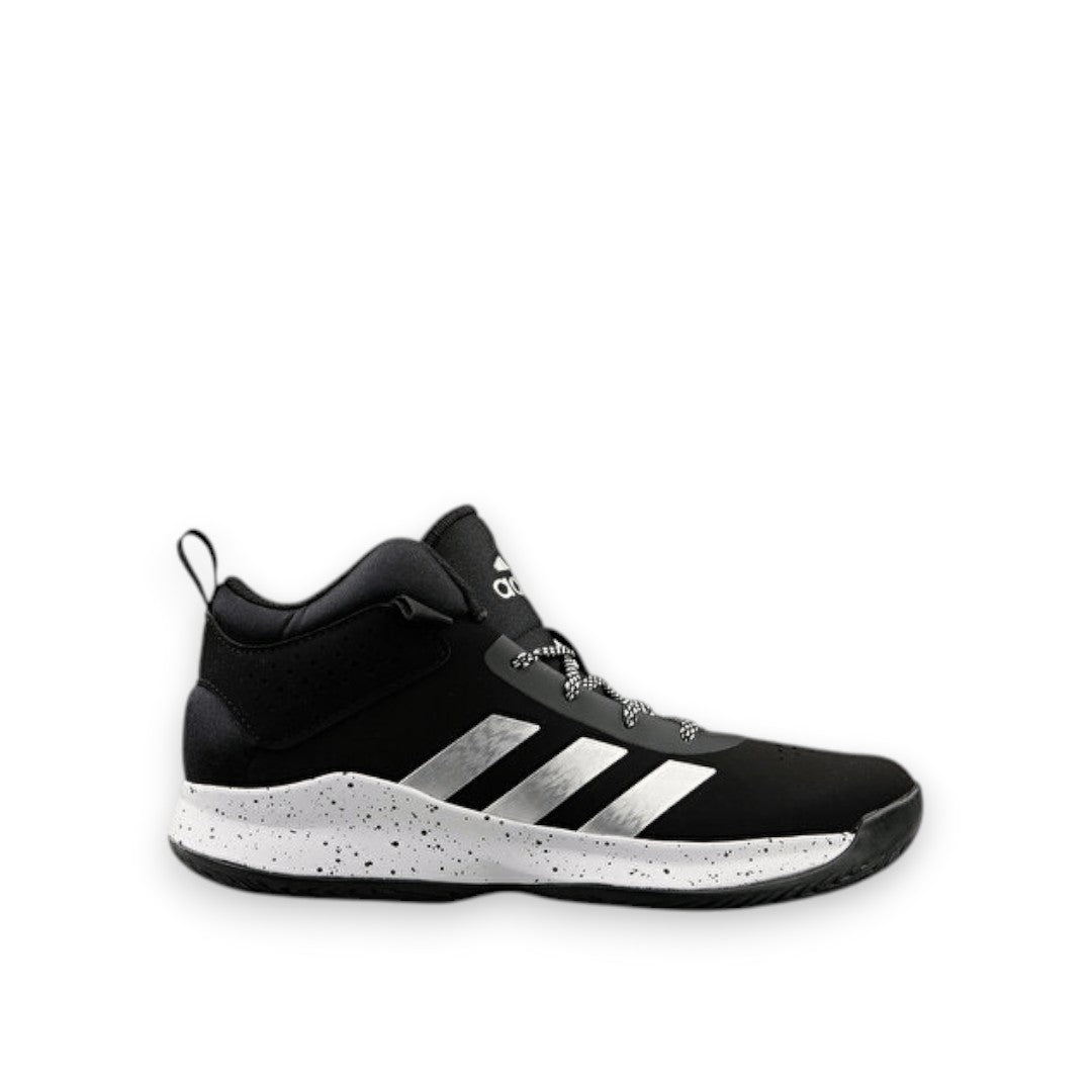 ADIDAS KIDS CROSS EM UP 5 *WIDE FIT* - BLACK/SILVER/WHITE