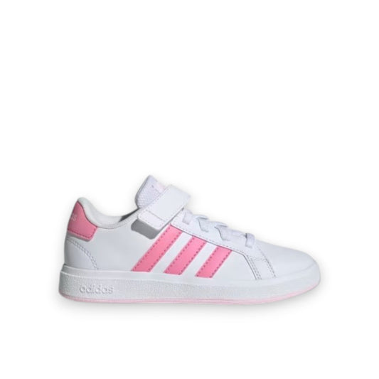 ADIDAS KIDS GRAND COURT 2.0 ELASTIC - Cloud White / Bliss Pink / Core Black