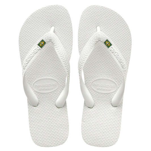 HAVAIANAS BRAZIL LOGO - WHITE