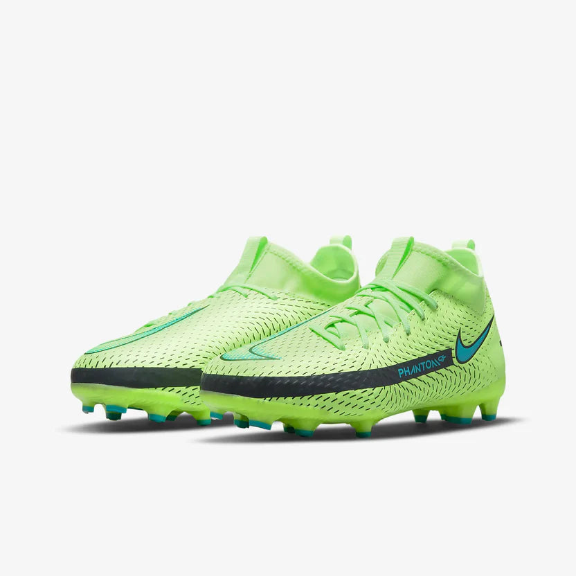 NIKE KIDS JR PHANTOM GT ACADEMY - LIME GLOW/AQUAMARINE