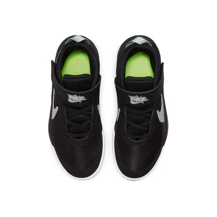 NIKE KIDS TEAM HUSTLE 10 - BLACK/METALLIC SILVER VOLT