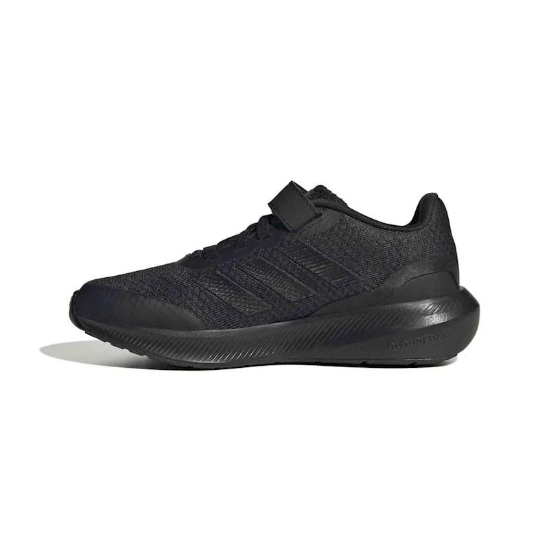 ADIDAS KIDS RUNFALCON 3.0 ELASTIC LACE TOP STRAP SHOES - Core Black / Core Black / Core Black