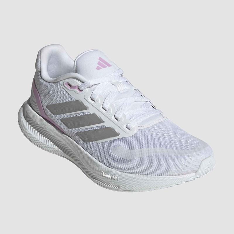 ADIDAS WOMENS RUNFALCON 5 - Cloud White / Grey Strata / Core Black