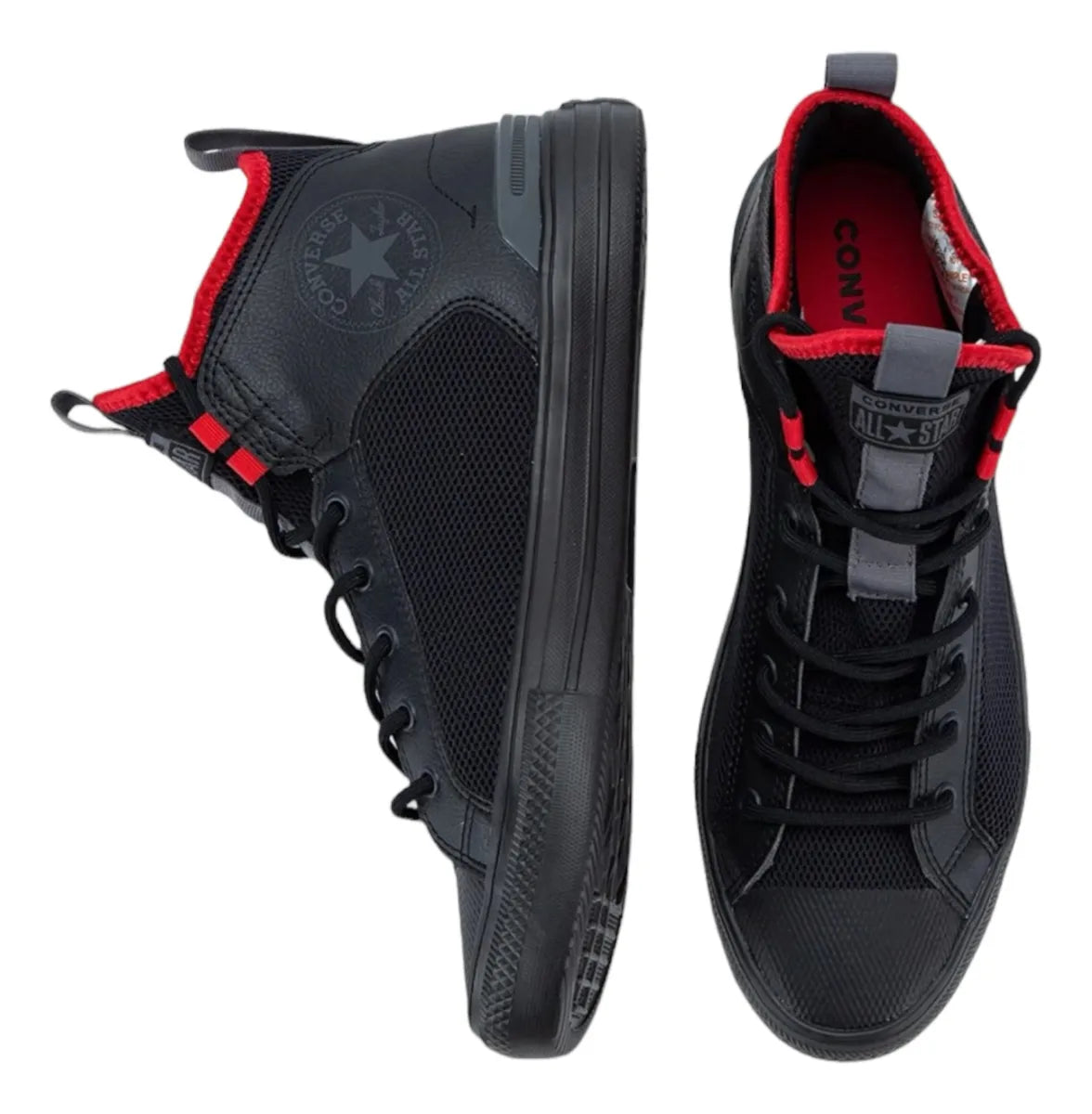 CONVERSE CHUCK TAYLPR ALL STAR ULTRA MID - BLACK/IRON GEY/RED