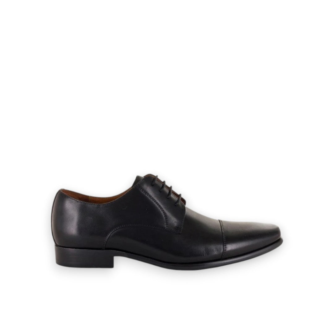 FLORSHEIM CROSS CAP TOE DERBY - BLACK