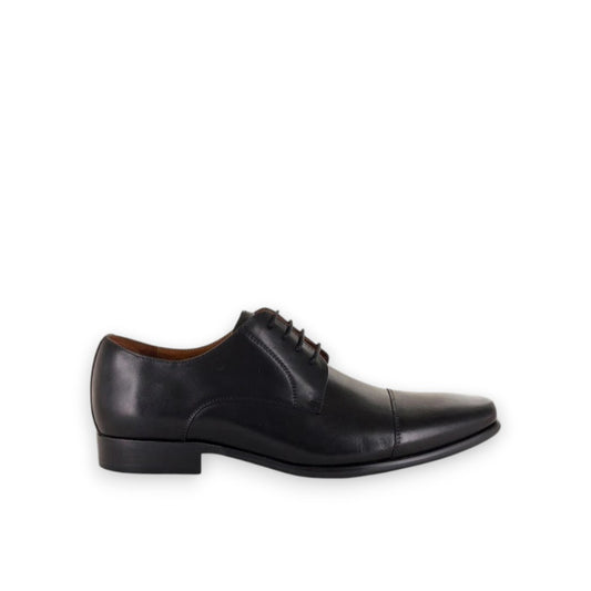 FLORSHEIM CROSS CAP TOE DERBY - BLACK