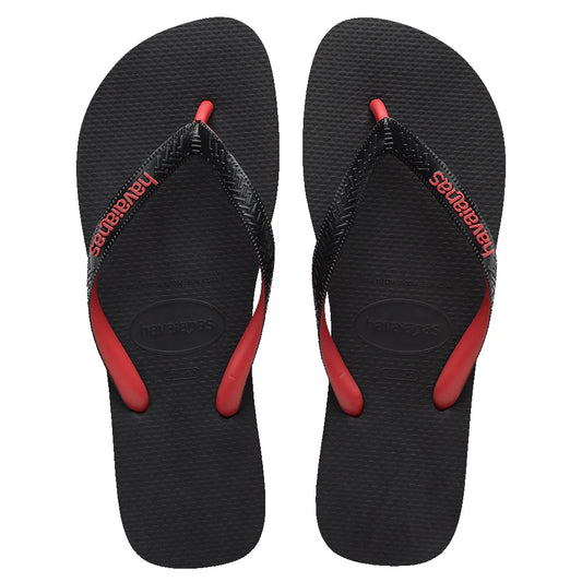 HAVAIANAS LOGO FILETE - Black/Red
