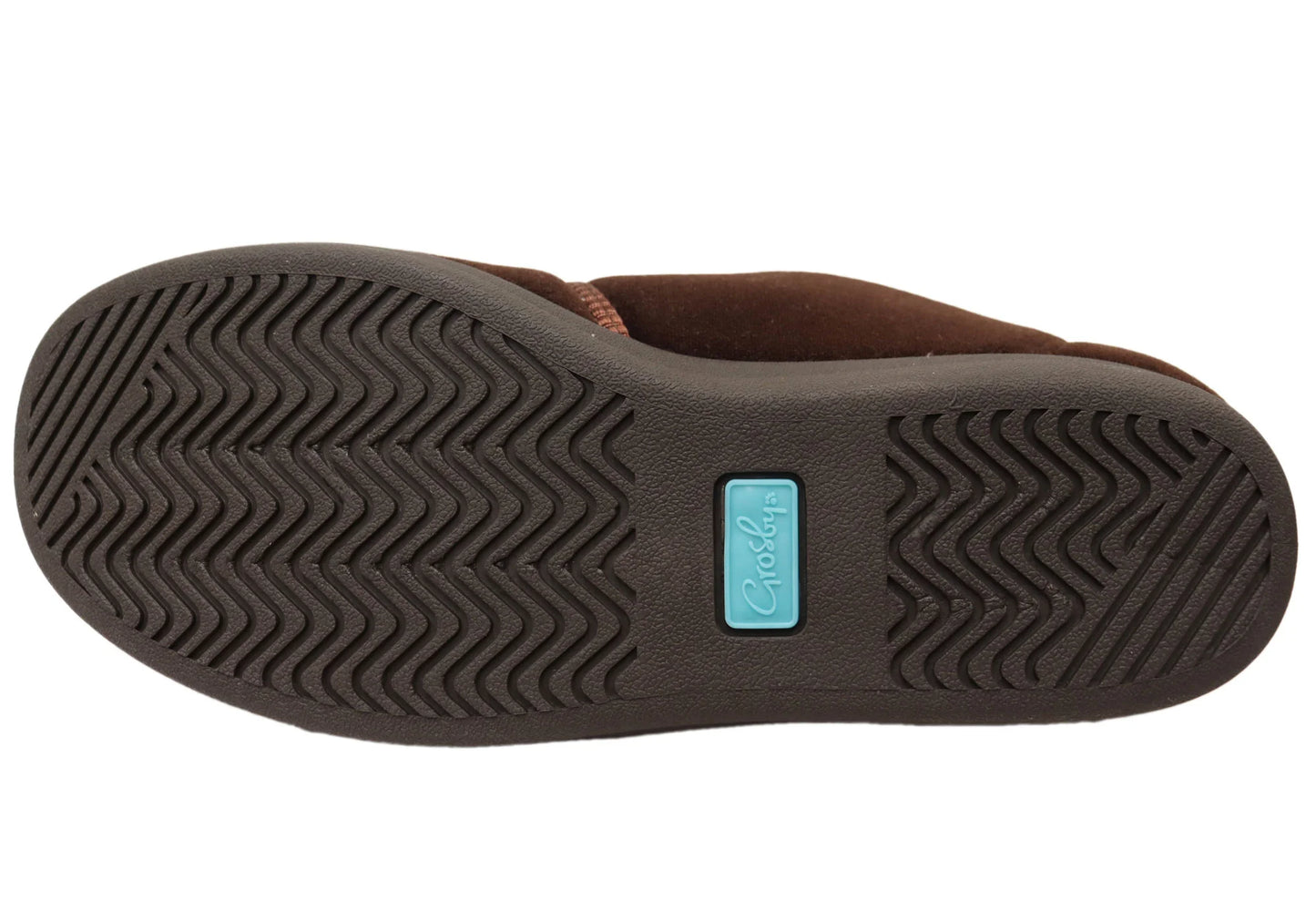 GROSBY MENS PERCY SLIPPERS - CHOCOLATE
