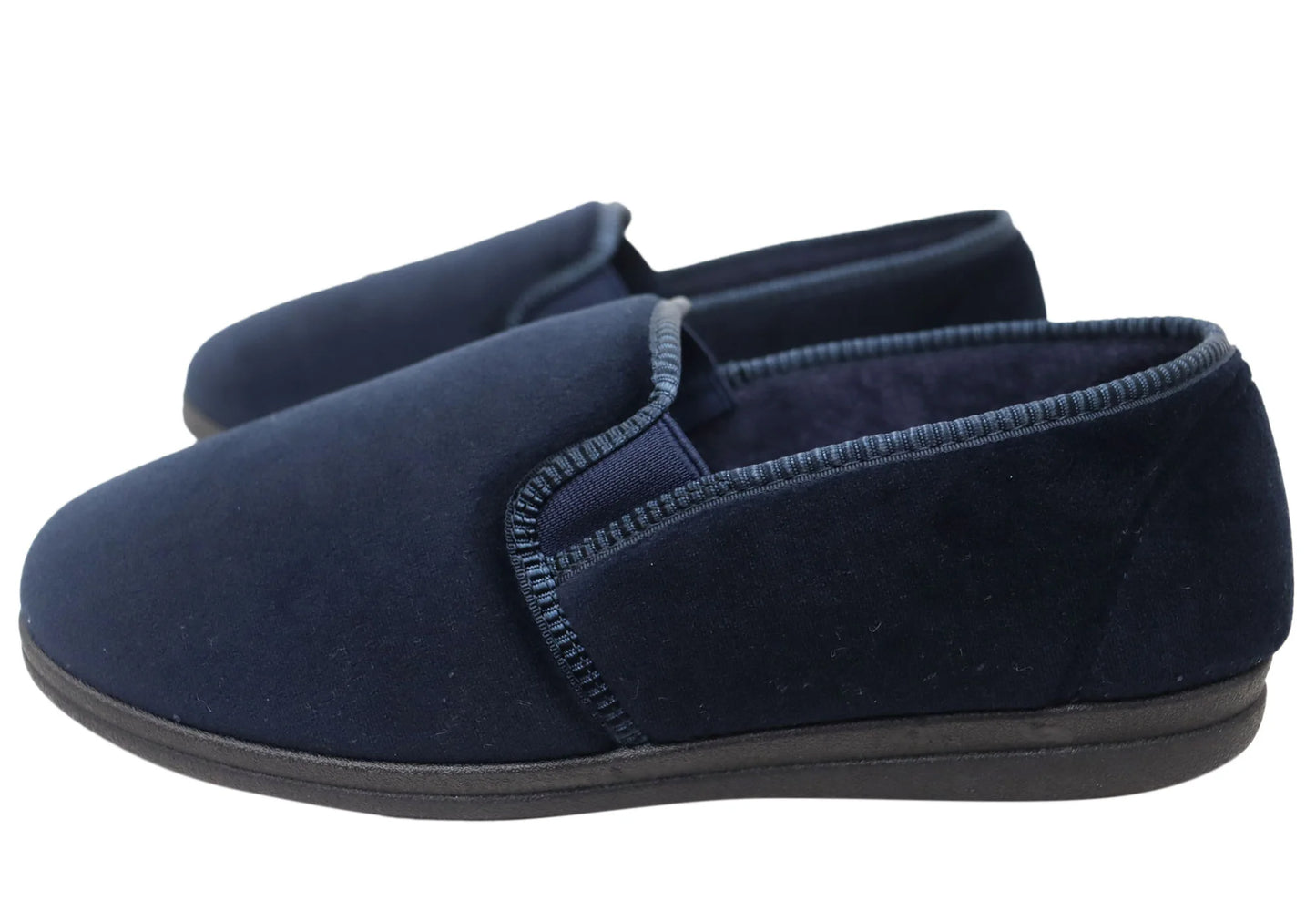 GROSBY MENS PERCY SLIPPERS - NAVY