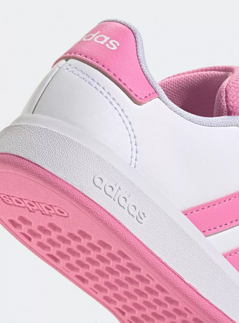 ADIDAS KIDS GRAND COURT 2.0 ELASTIC - Cloud White / Bliss Pink / Core Black