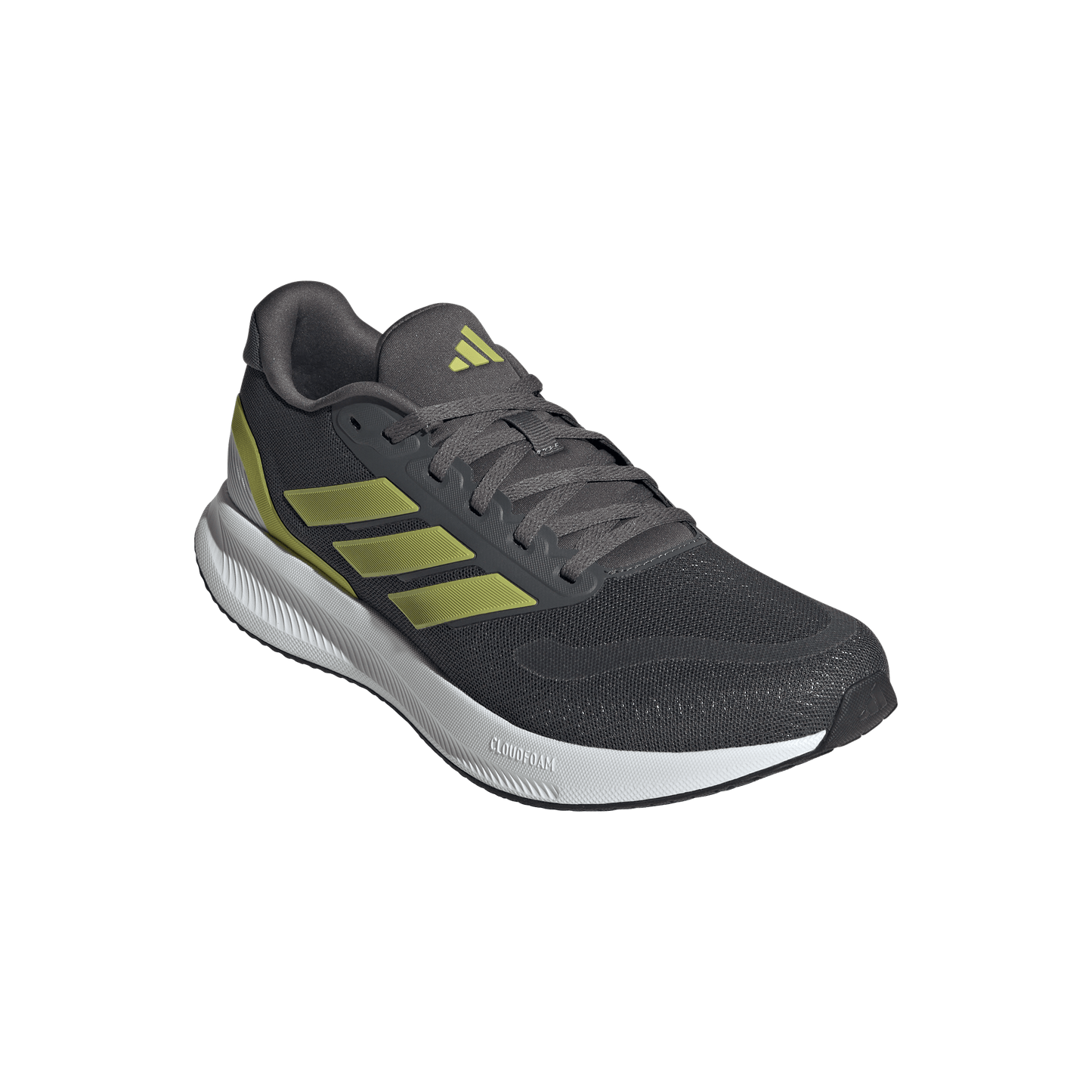 ADIDAS MENS RUNFALCON 5 - Grey Five / Preloved Lime / Cloud White