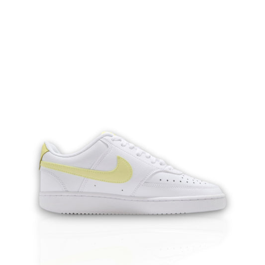 NIKE WOMENS COURT VISION LOW - WHITE/ LT ZITRON-BRIGHT MANGO