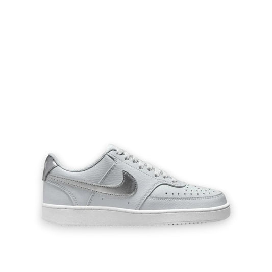 NIKE WOMENS COURT VISION LO NN - PURE PLATINUM/METALLIC SILVER