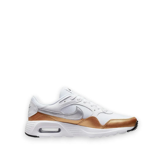 NIKE WOMENS AIR MAX SC - White/Metallic Gold/Black/Metallic Silver