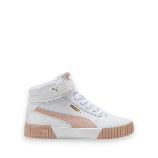 PUMA WOMENS CARINA 2.0 MID - WHITE/ROSE QUARTZ