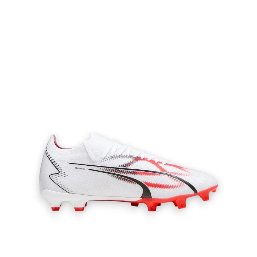 PUMA ULTRA MATCH FG/AG - WHITE/BLACK/FIRE ORCHID