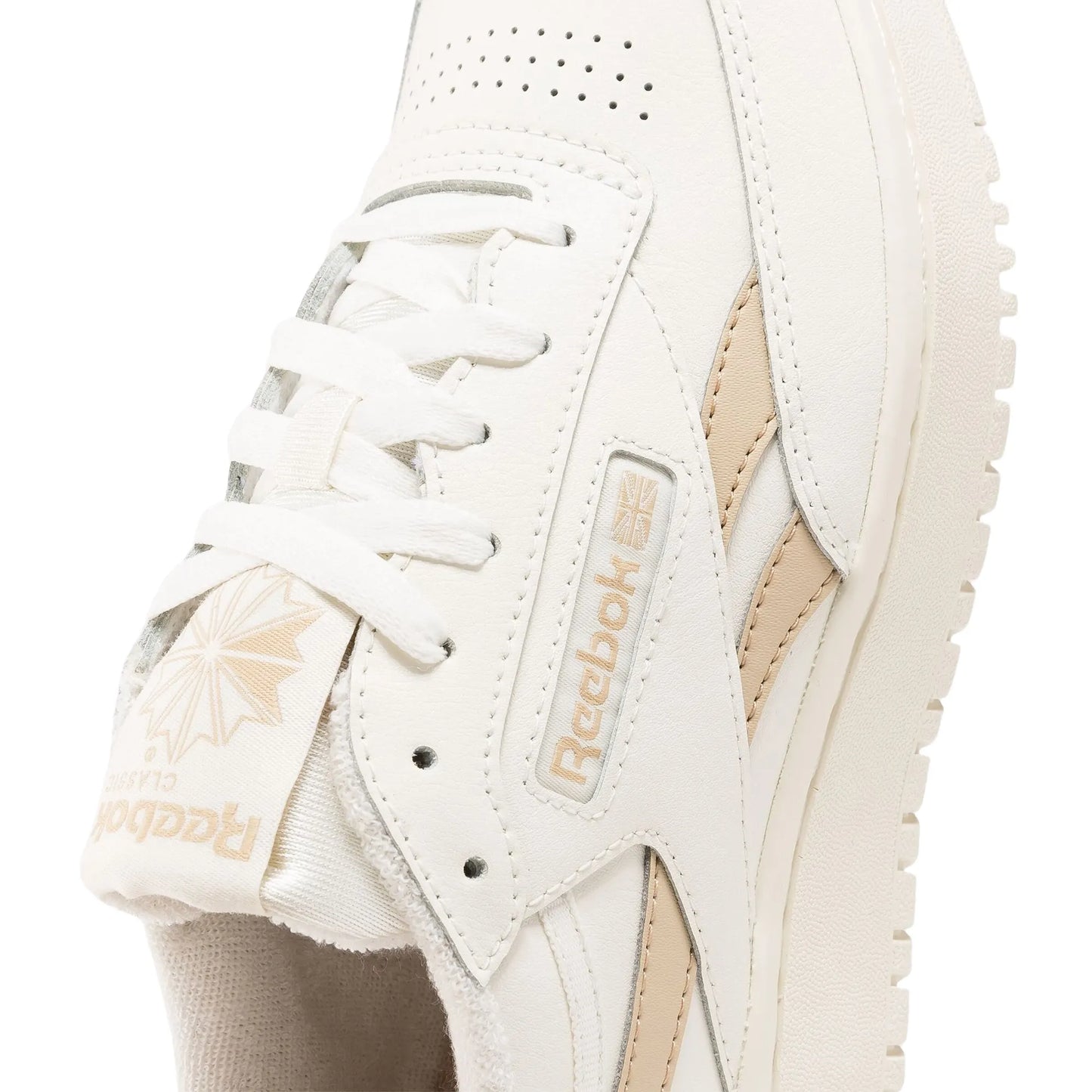 REEBOK WOMENS CLUB C DOUBLE REVENGE - BEIGE/WHITE