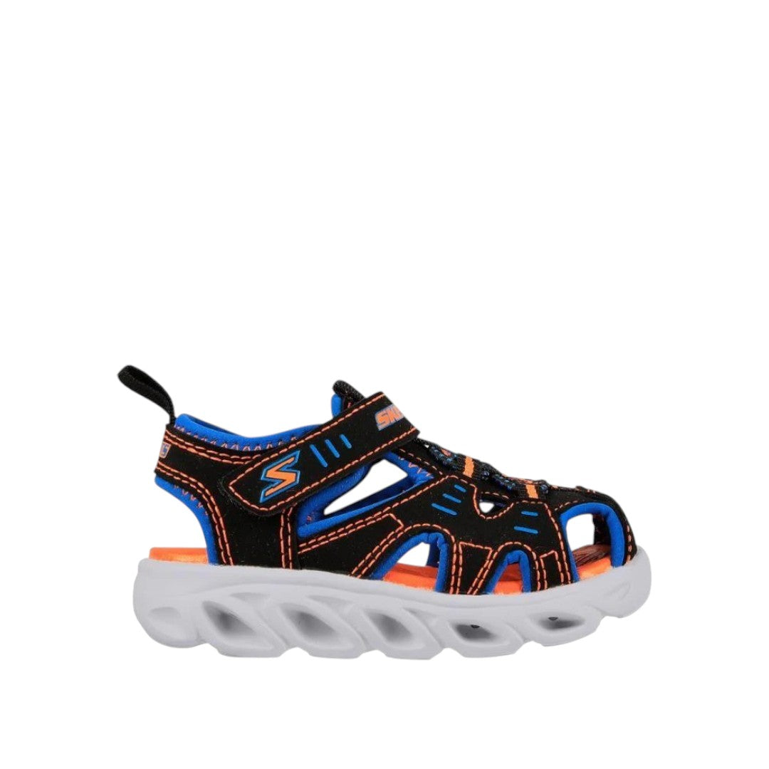 SKECHERS INFANT S LIGHTS: HYPNO-SPLASH N PLAYB - BLACK/BLUE/ORANGE