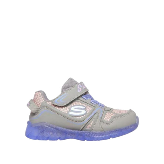 SKECHERS INFANTS S LIGHTS: ILLUMI-BRIGHTS MOON BOUNCER - GREY/LAVENDER