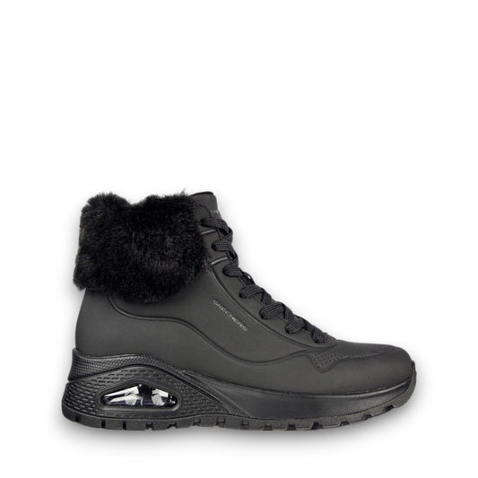 SKECHERS WOMENS UNO RUGGED FALL AIR - BLACK
