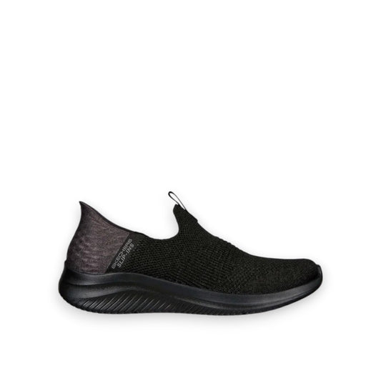 SKECHERS WOMENS SLIP INS ULTRA FLEX 3.0 SMOOTH STEP - BLACK