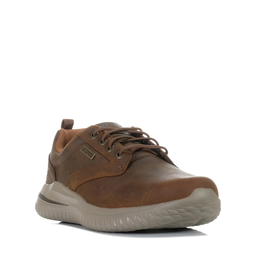 SKECHERS DELSON 3.0 GLAVINE - DARK BROWN