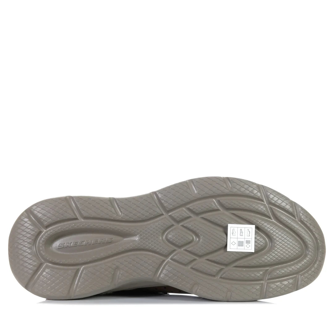 SKECHERS MENS GARNER NEWICK - DARK BROWN