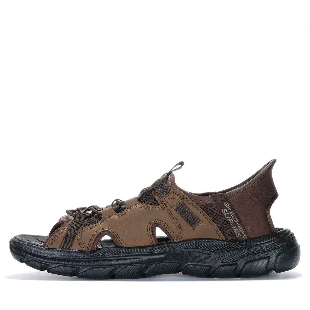 SKECHERS REVOLTED SLIP IN MERRICK - DARK BROWN