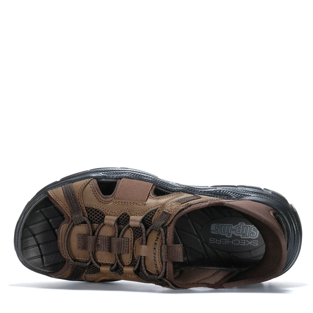 SKECHERS REVOLTED SLIP IN MERRICK - DARK BROWN