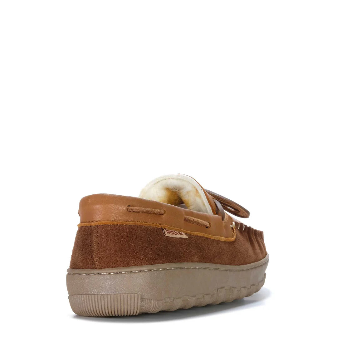 TAMARAC DEERSKIN MOCC FLEECE SLIPPERS - ALL SPICE