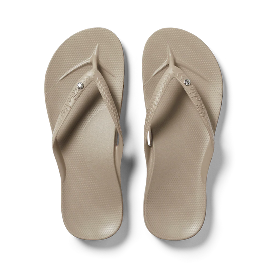 ARCHIES ARCH SUPPORT JANDALS - CRYSTAL TAUPE